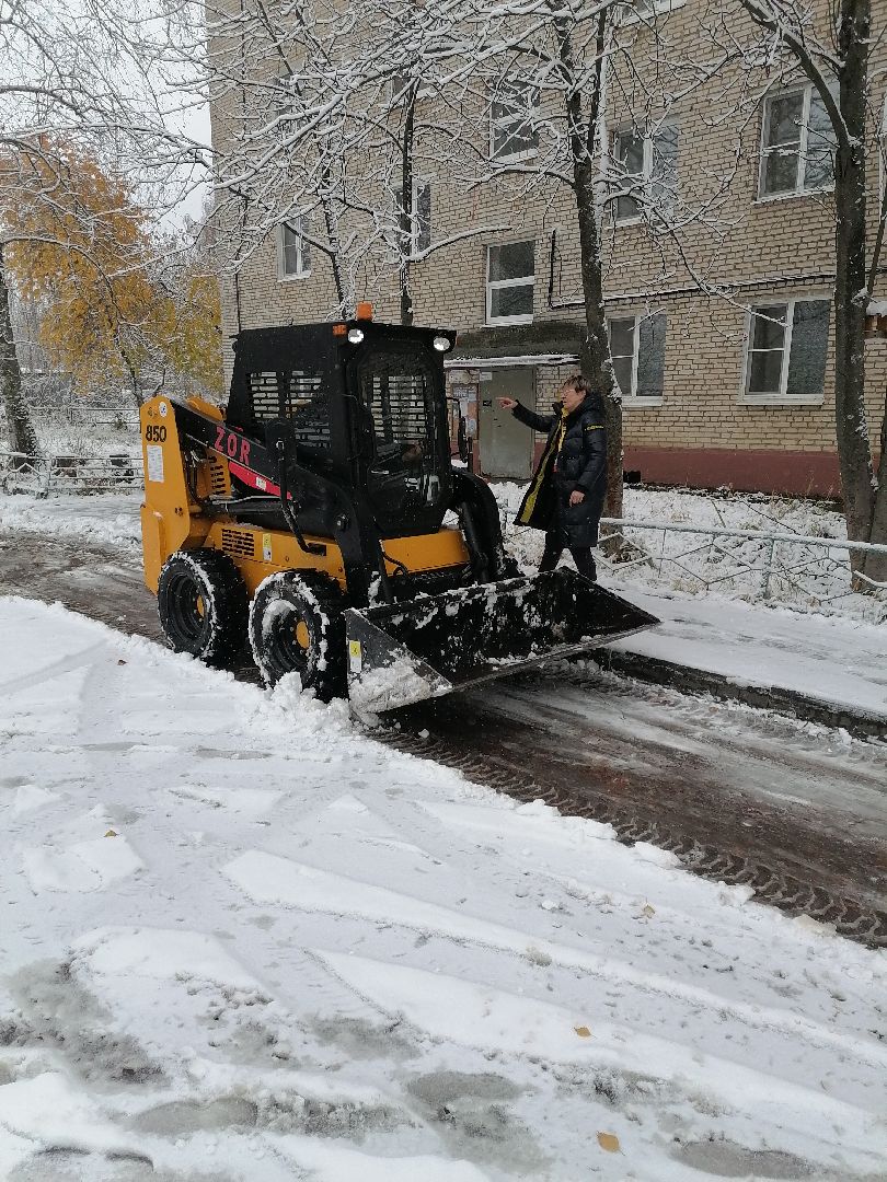 Снег, Уборка снега, Лобня, вертикалка,