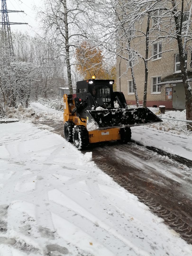 Снег, Уборка снега, Лобня, вертикалка,