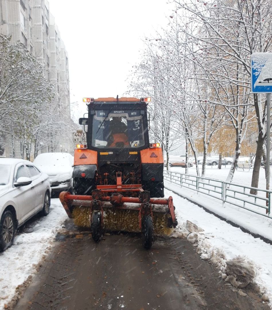 Снег, Уборка снега, Лобня, вертикалка,