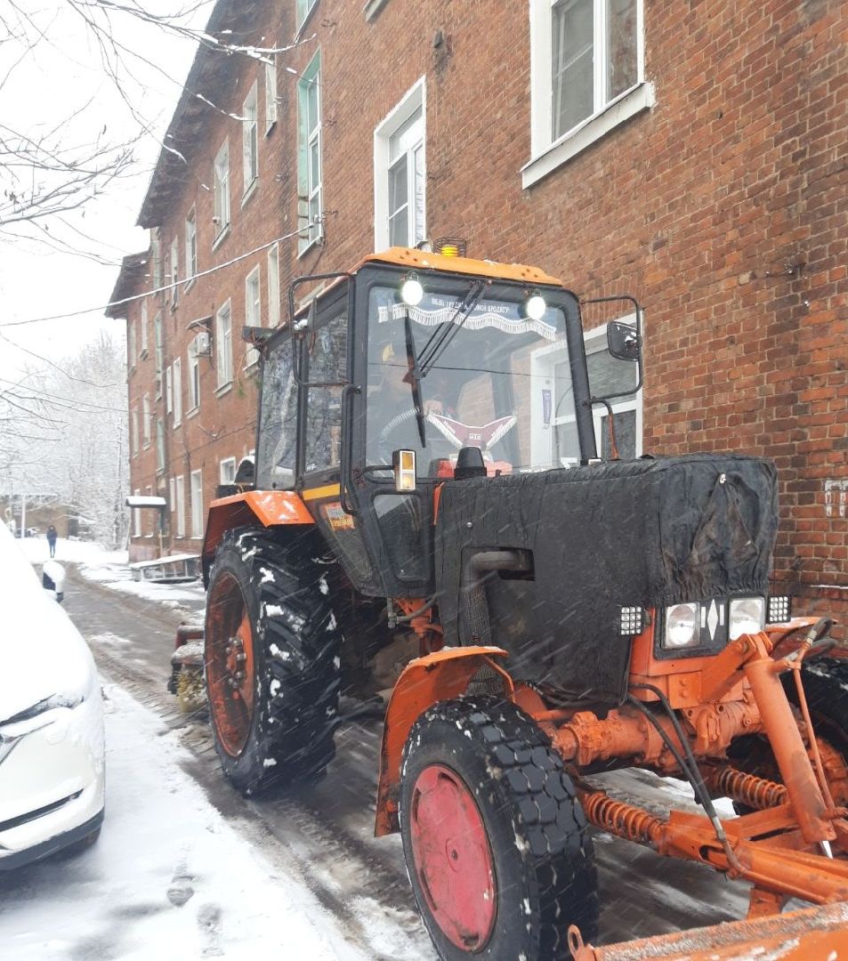 Снег, Уборка снега, Лобня, вертикалка,