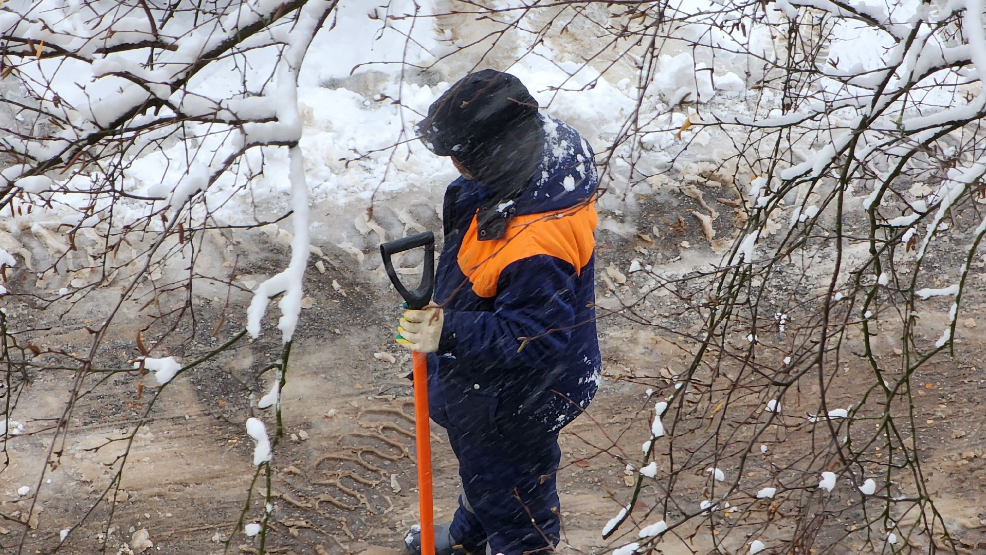 Снег, Уборка снега, Лобня, вертикалка,