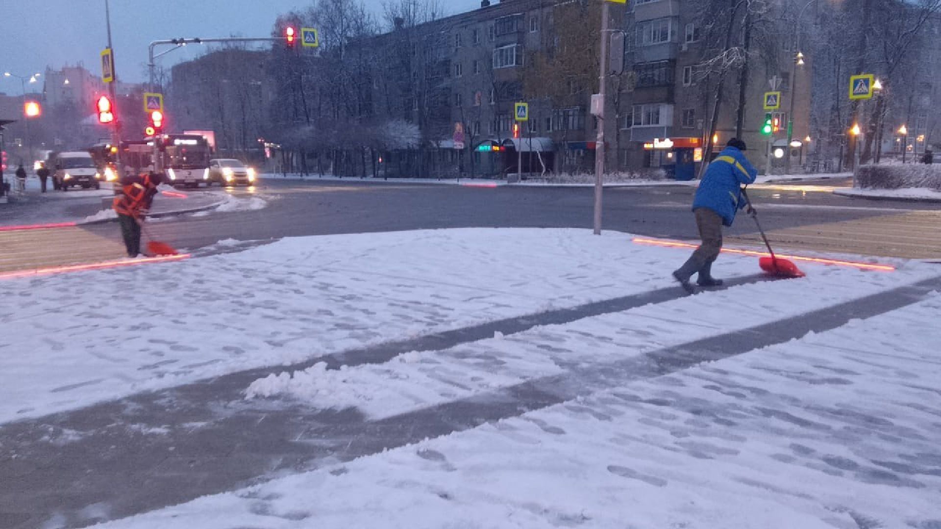 пушкино, последствия стихии, снегопад, коммунальная техника, снегоуборочная техника, чистка снега, вертикалки