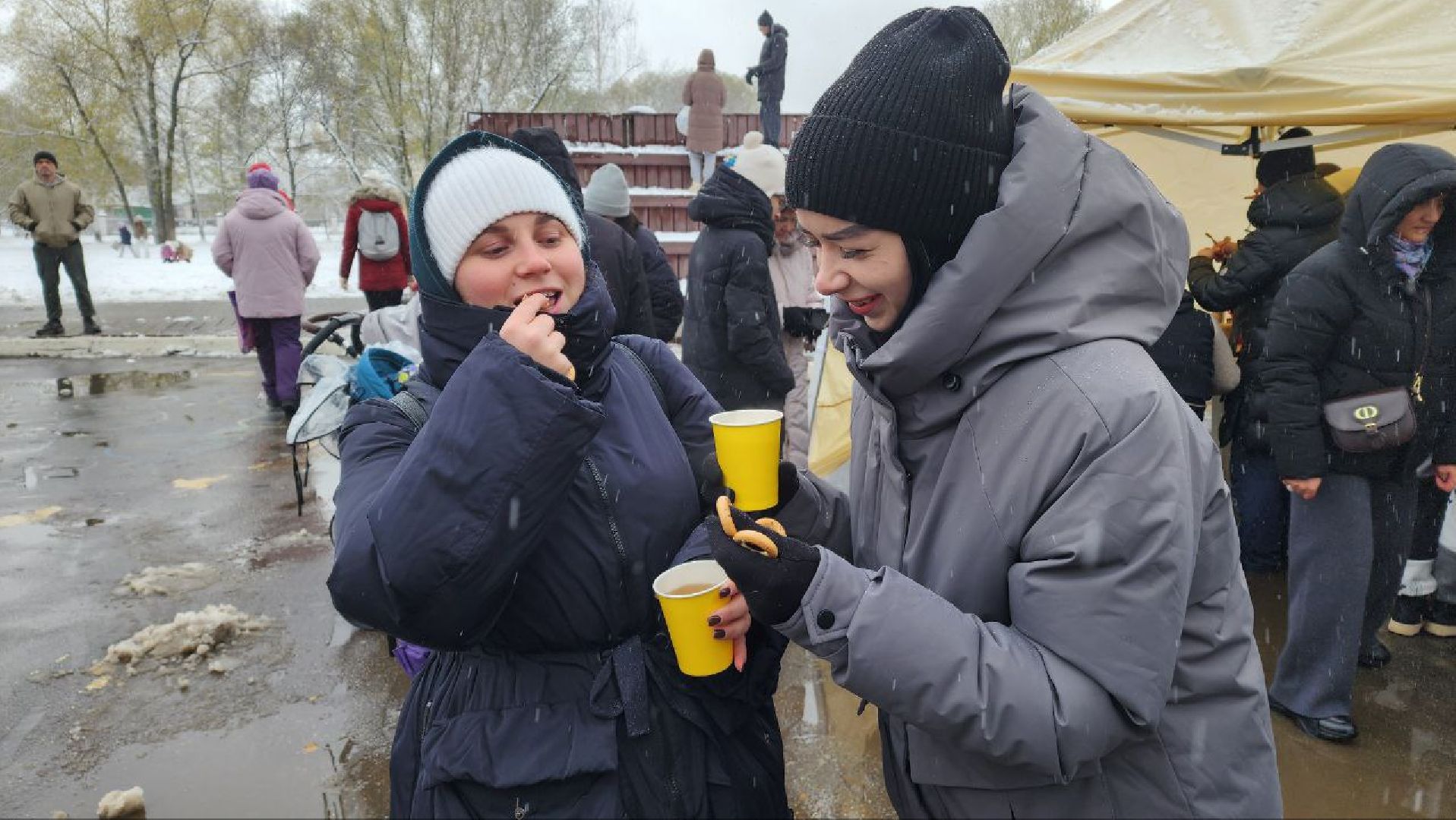 Реутов, день народно единства, Праздник в парке, вертикалки, Чаепитие, Чай из самовара, Баранки,