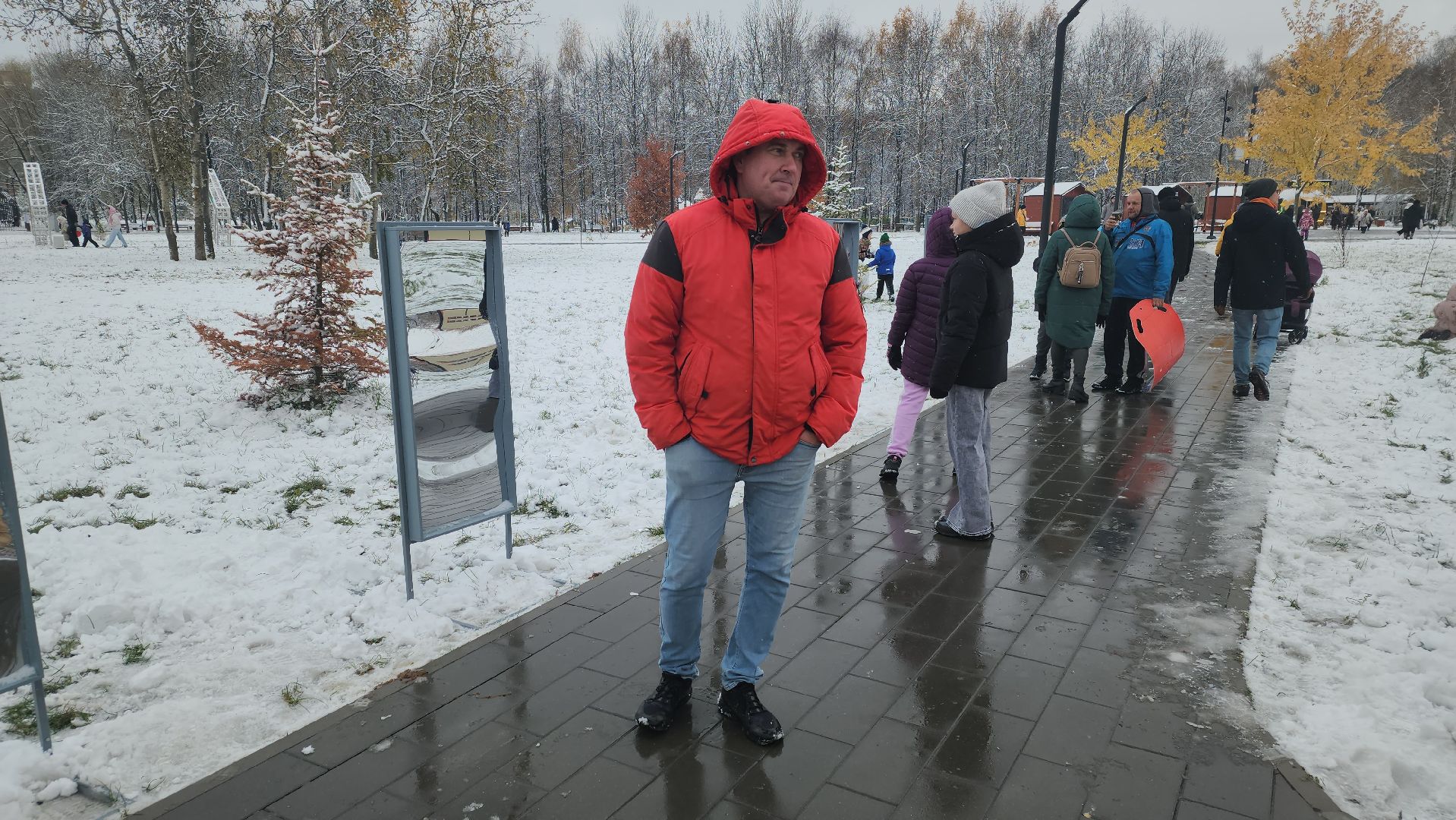 долгопрудный, день народного единства, снеговики, кривые зеркала, мастер класс, вертикалка,