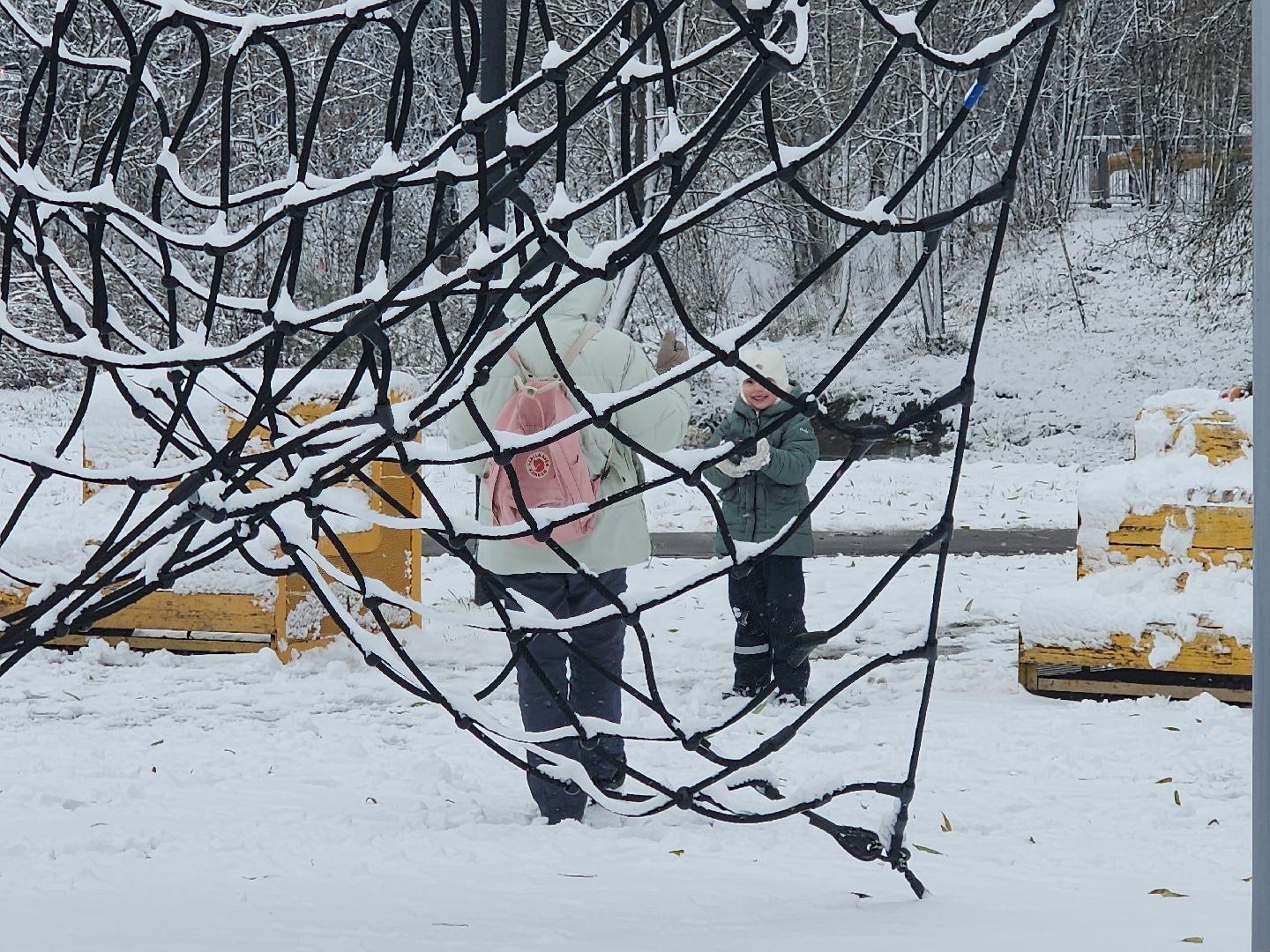 праздник в парке, первый снег, день народного единства, вертикалка,
