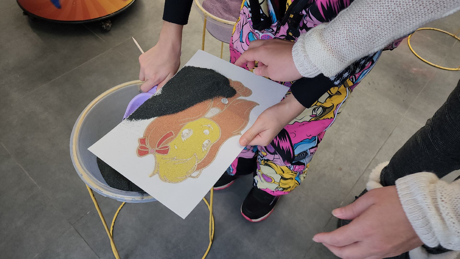 рисование, Цветной песок, Лобня, Мастер-класс, день народного единства, вертикалка,