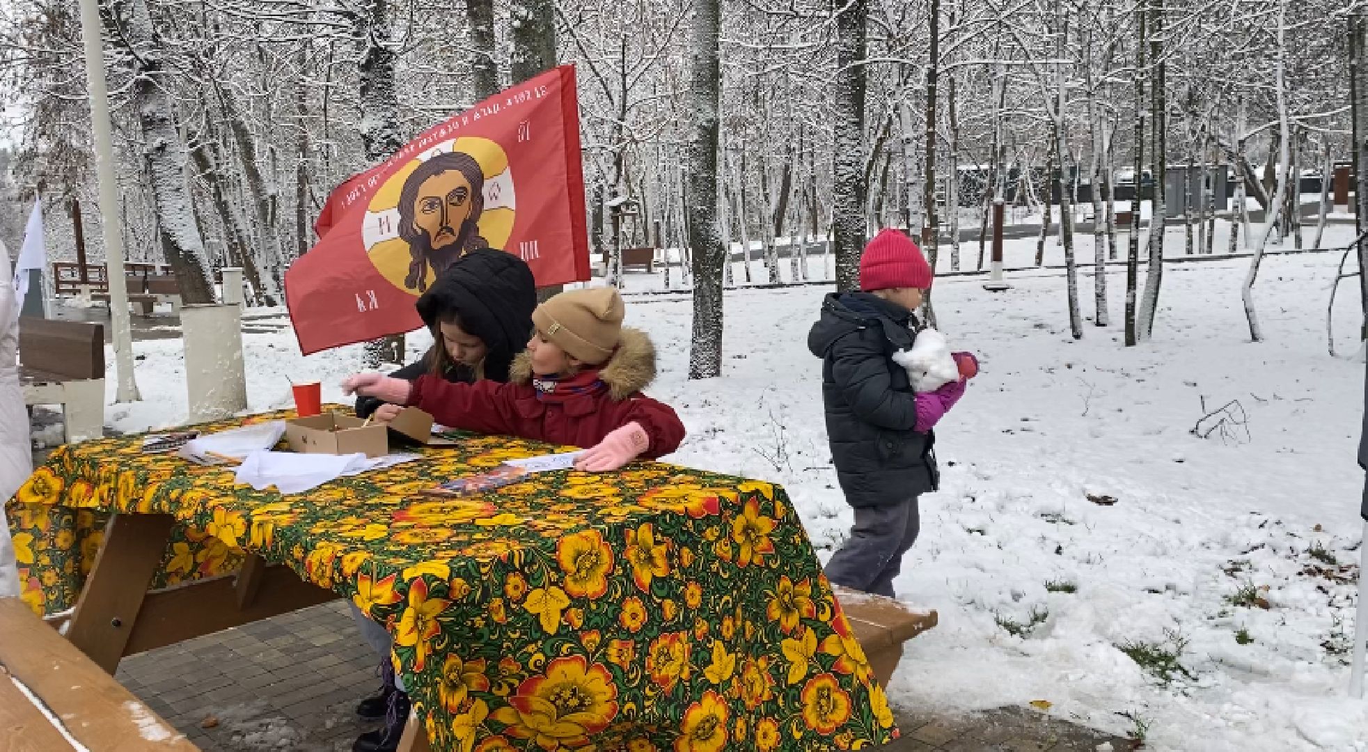 Праздник, Парк, Рисование, день народного единства, вертикалка,