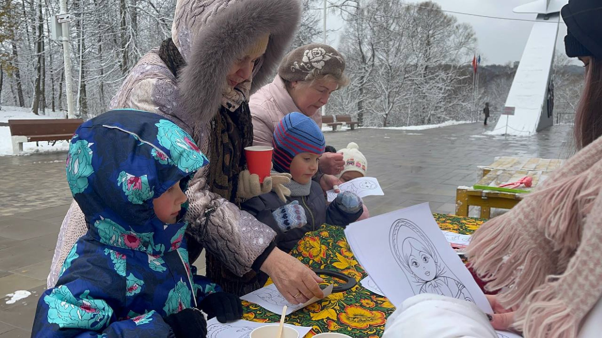 Праздник, Парк, Рисование, день народного единства, вертикалка,