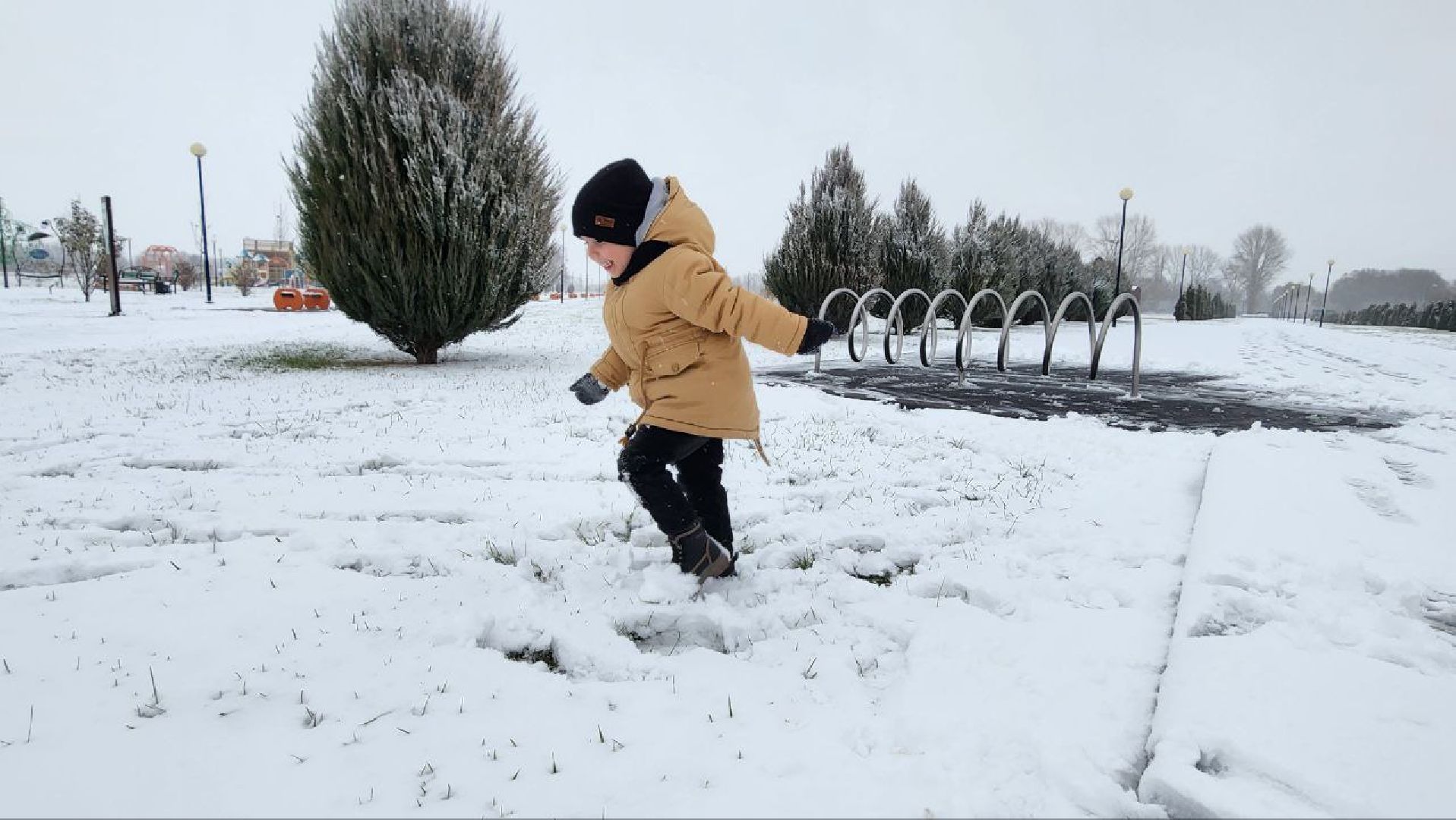 вертикалка, Серебряные Пруды, парк Серебряный, снегопад, первый снег,