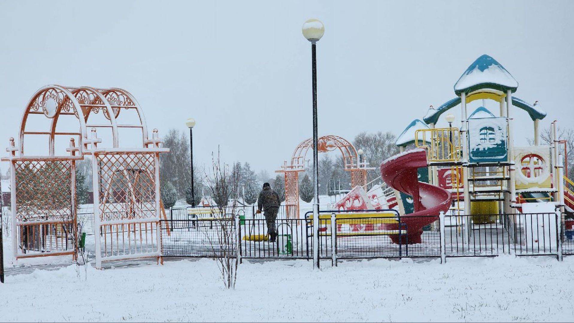 вертикалка, Серебряные Пруды, парк Серебряный, снегопад, первый снег,
