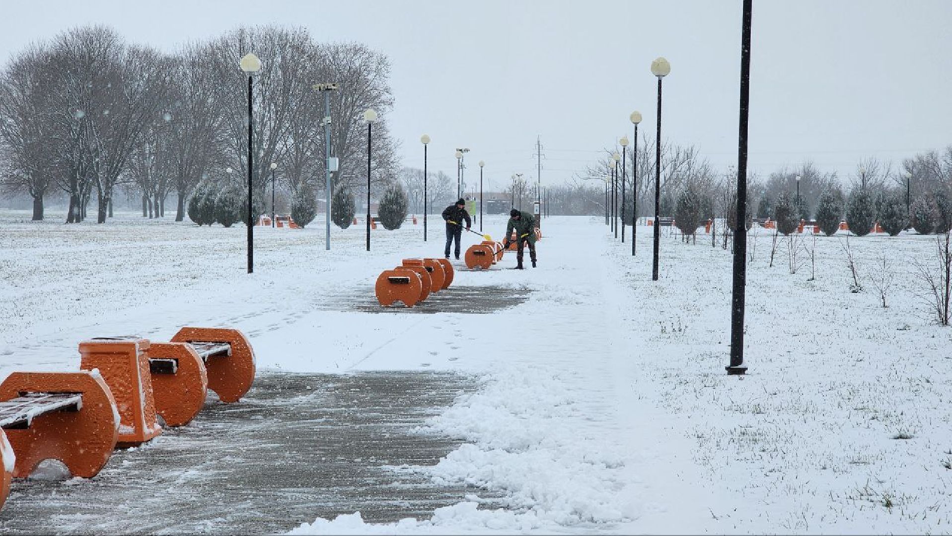 вертикалка, Серебряные Пруды, парк Серебряный, снегопад, первый снег,