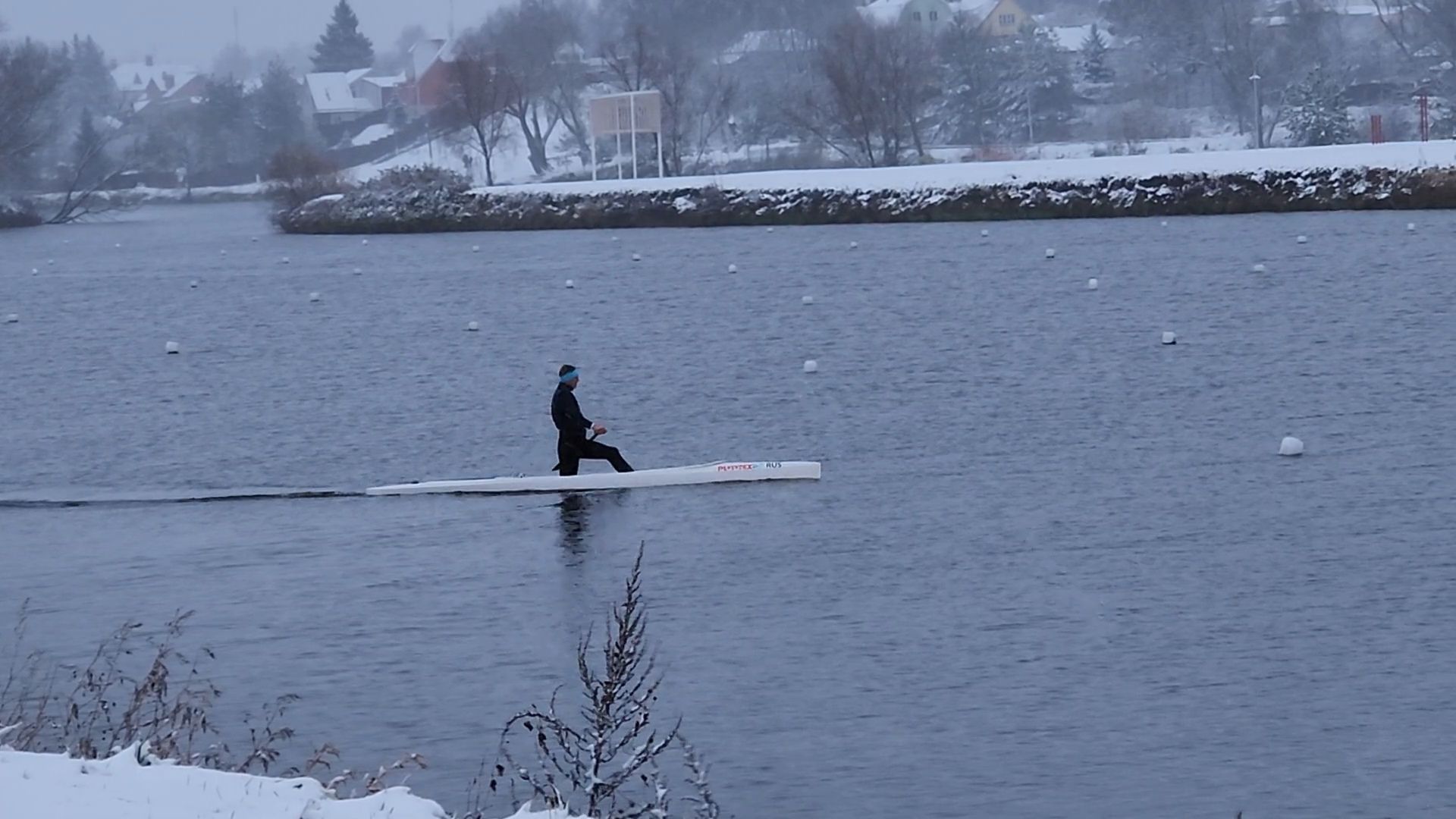 Бронницы, Бельское озеро, Заплыв на каноэ в снег, Снежный заплыв на каноэ, День народного единства,