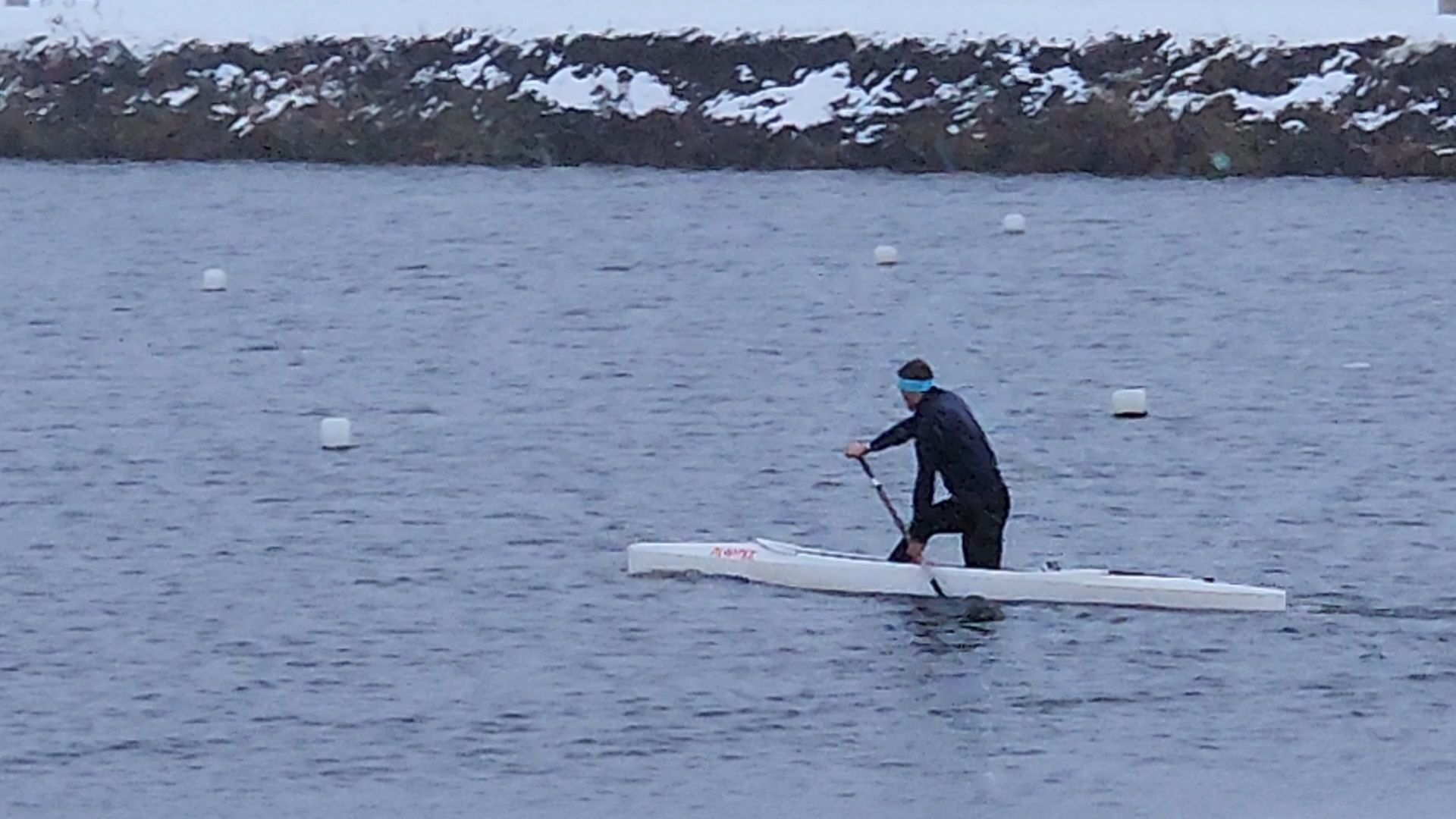 Бронницы, Бельское озеро, Заплыв на каноэ в снег, Снежный заплыв на каноэ, День народного единства,