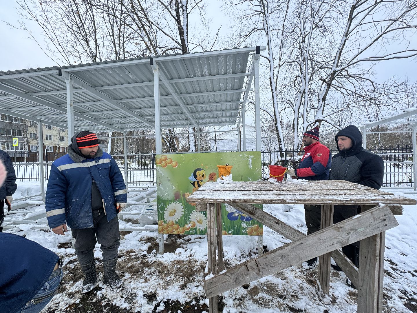 шаховская, теневые беседки, благоуйстройство, строительство, детский сад, вертикалки,