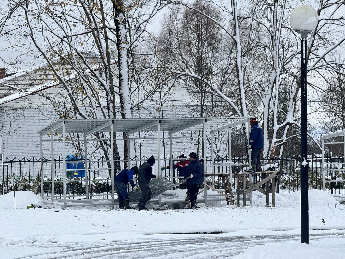 шаховская, теневые беседки, благоуйстройство, строительство, детский сад, вертикалки,