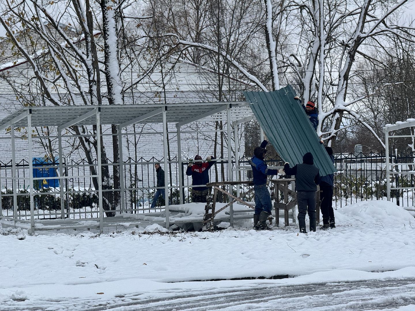 шаховская, теневые беседки, благоуйстройство, строительство, детский сад, вертикалки,