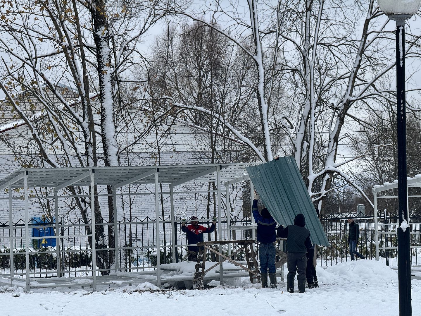 шаховская, теневые беседки, благоуйстройство, строительство, детский сад, вертикалки,