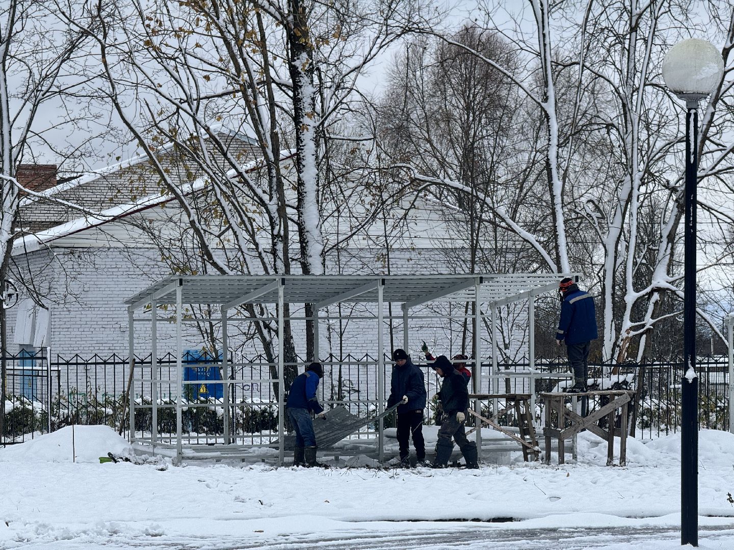 шаховская, теневые беседки, благоуйстройство, строительство, детский сад, вертикалки,