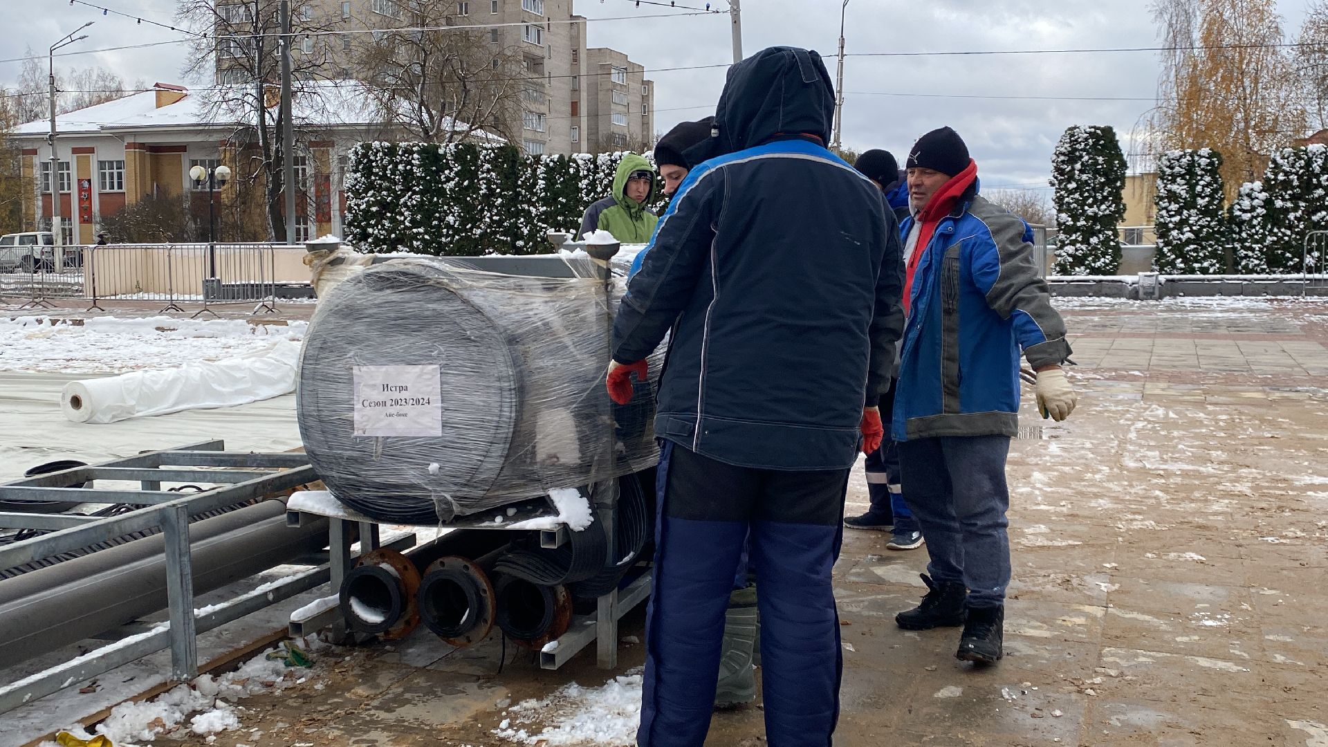 ёлка, Каток, Главная площадь, Истра, вертикалка,