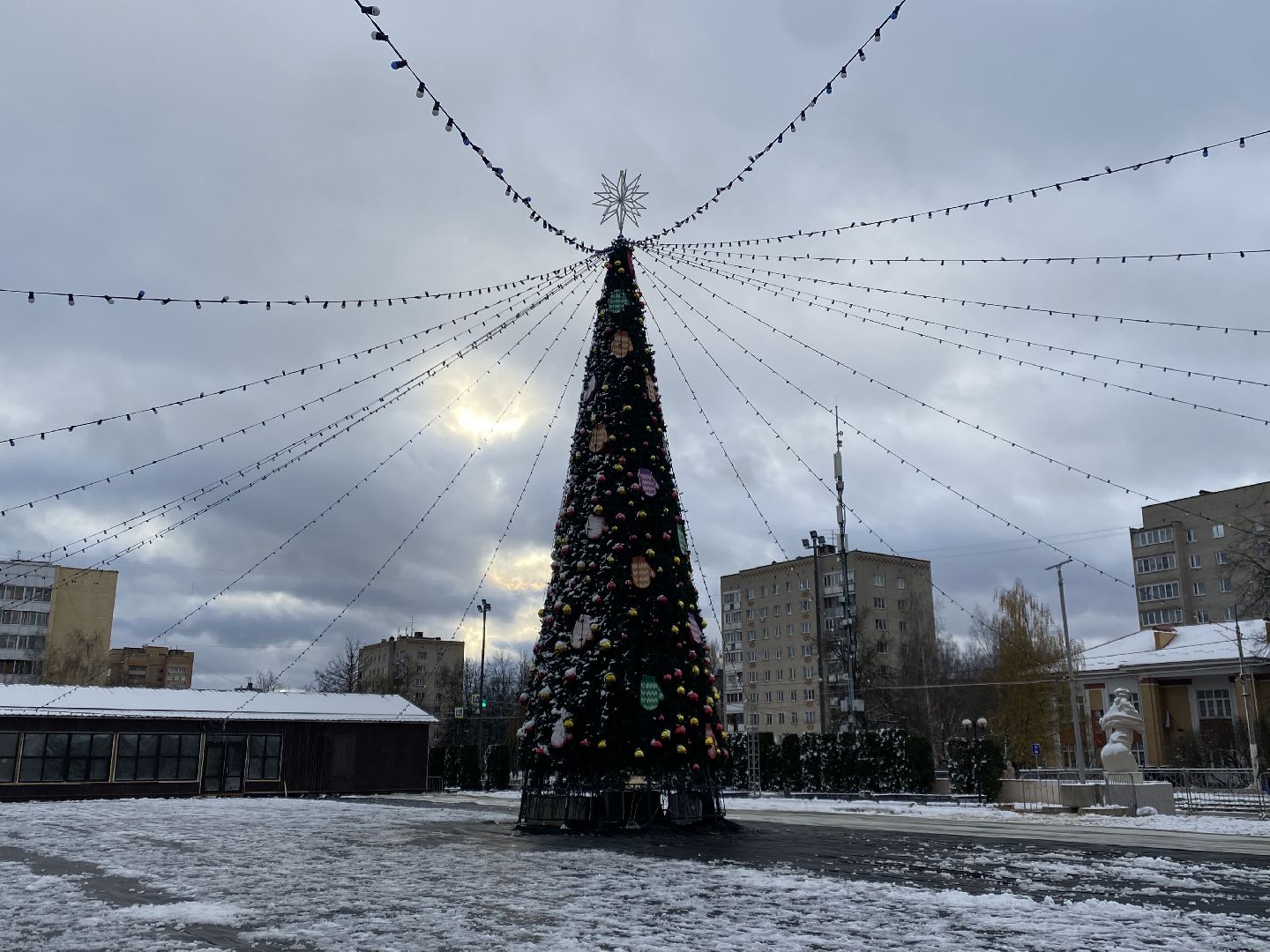 ёлка, Каток, Главная площадь, Истра, вертикалка,