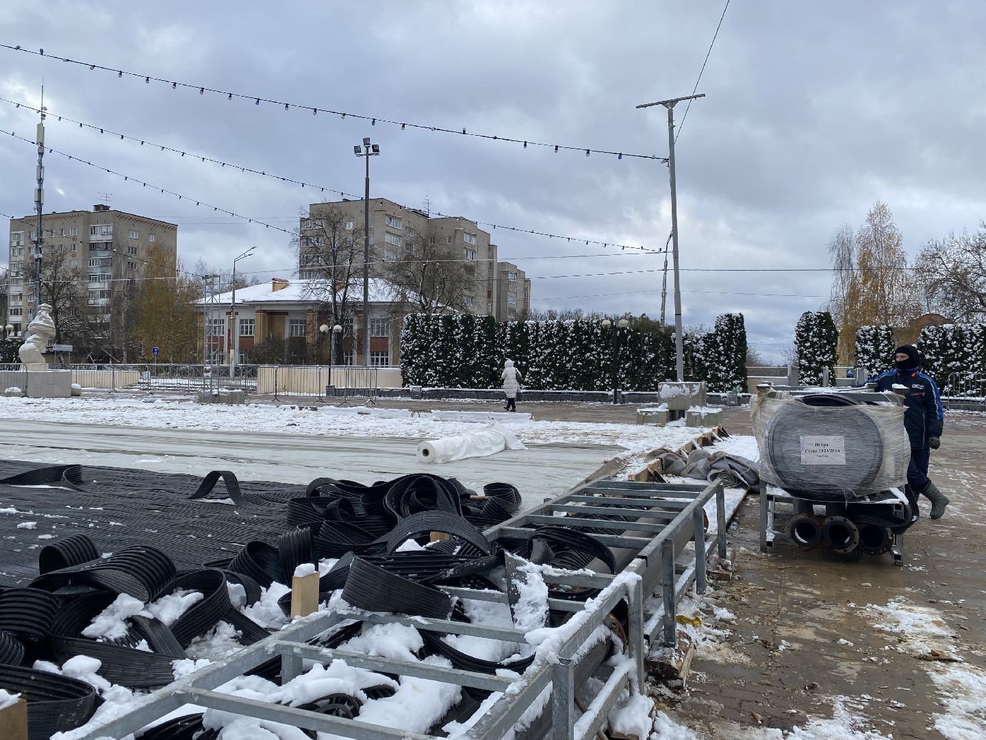 ёлка, Каток, Главная площадь, Истра, вертикалка,