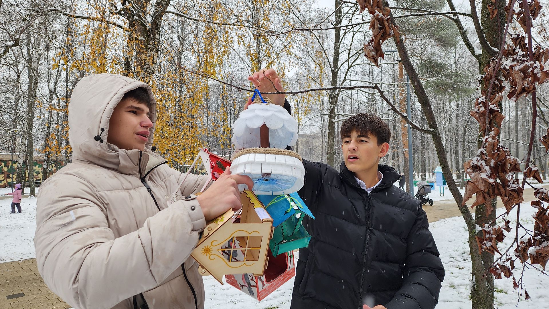 Солнечногорск, вертикалки, городской парк, акция кормишка, накорми птиц зимой,