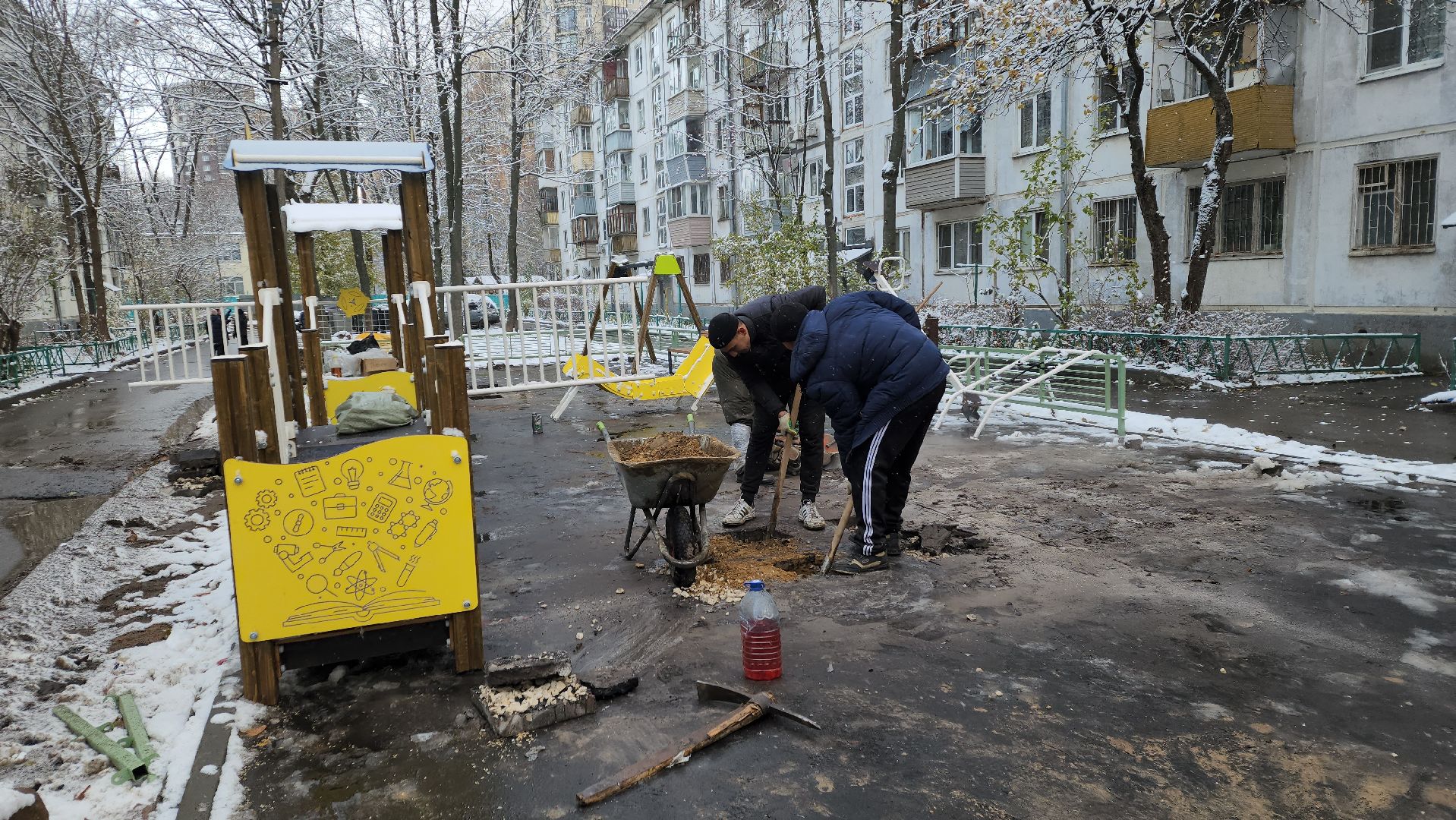 вертикалка, Пушкино, детская площадка, благоустройство, дети, качели, песочница, лавочки, ограждение,