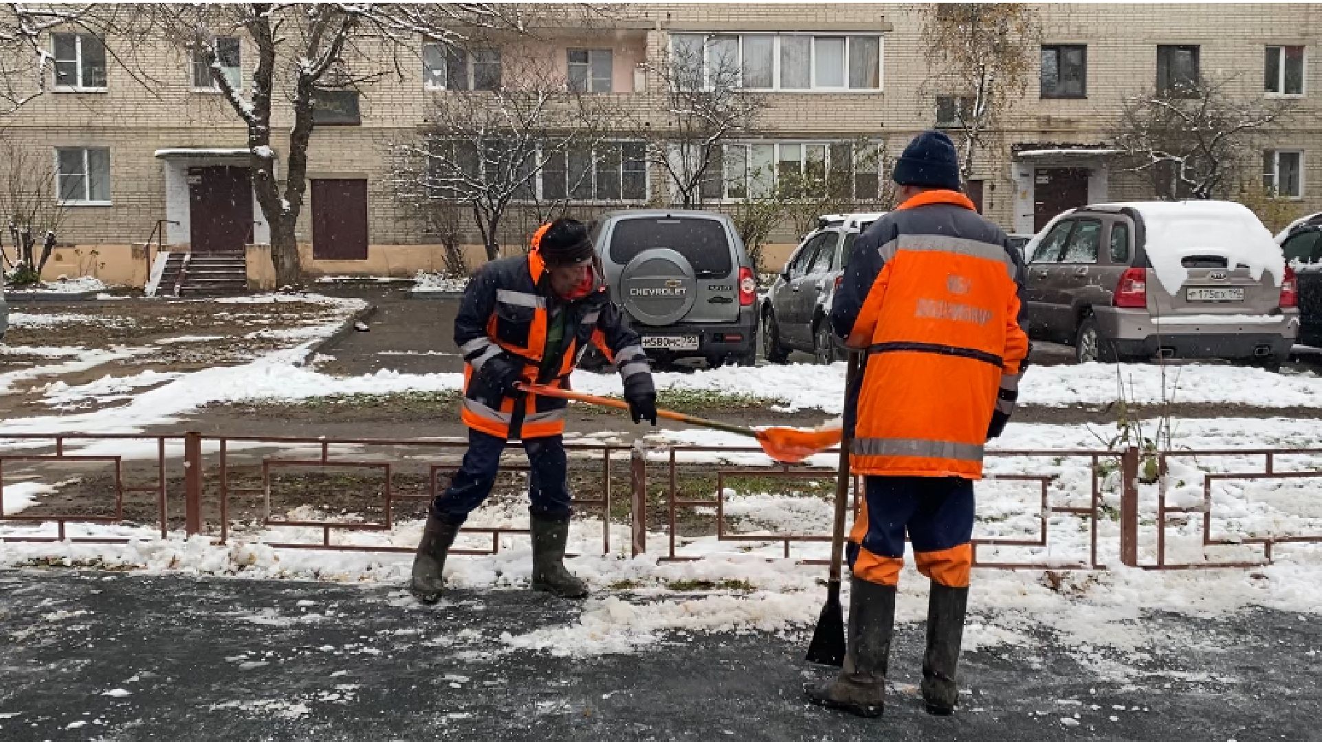 Снег, Уборка, Детская площадка, Истра, вертикалка,