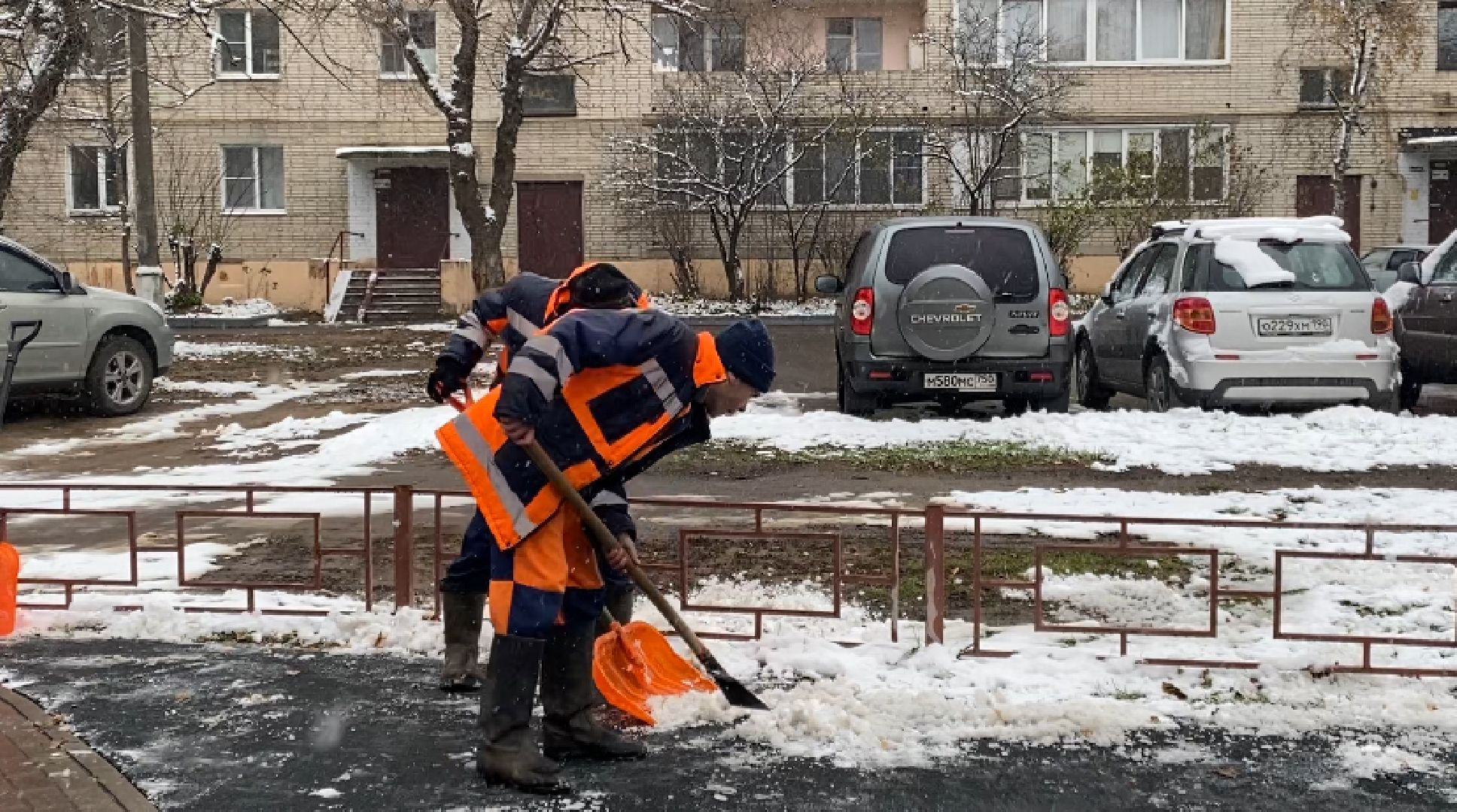 Снег, Уборка, Детская площадка, Истра, вертикалка,