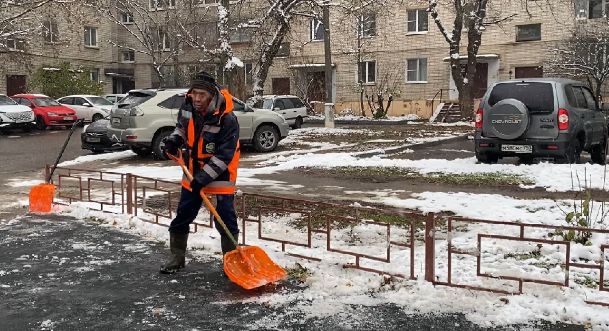 Снег, Уборка, Детская площадка, Истра, вертикалка,