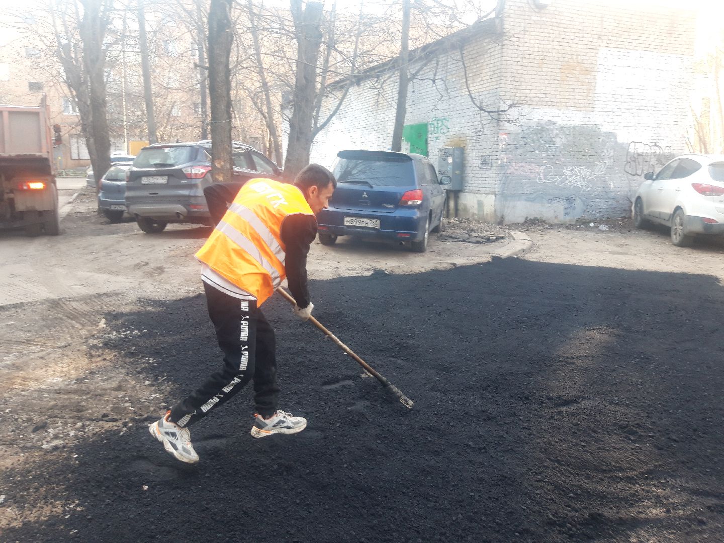 ямочный ремонт, двор