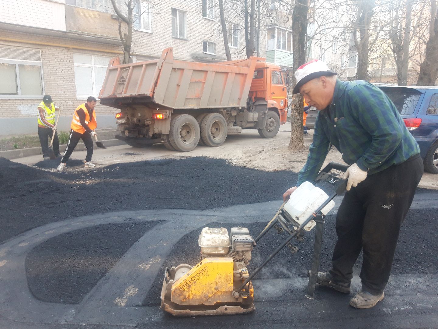 ямочный ремонт, двор