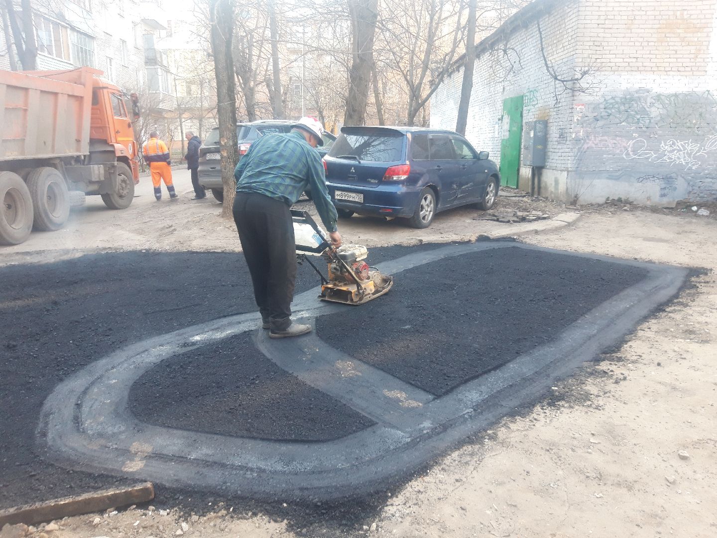 ямочный ремонт, двор