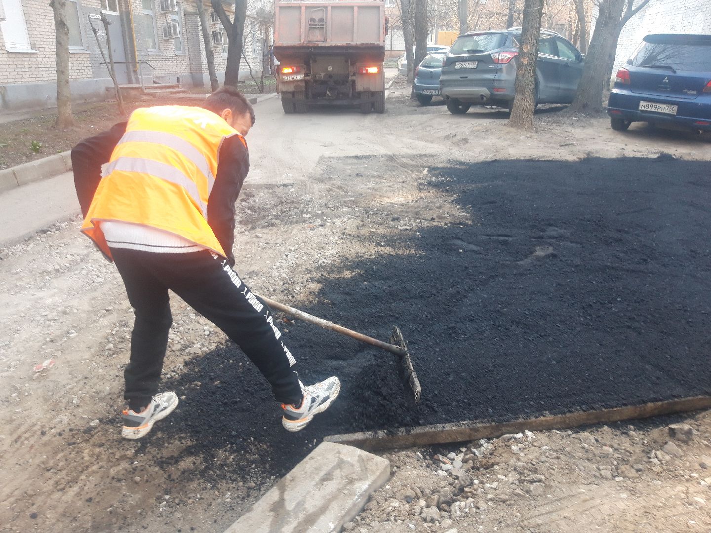 ямочный ремонт, двор