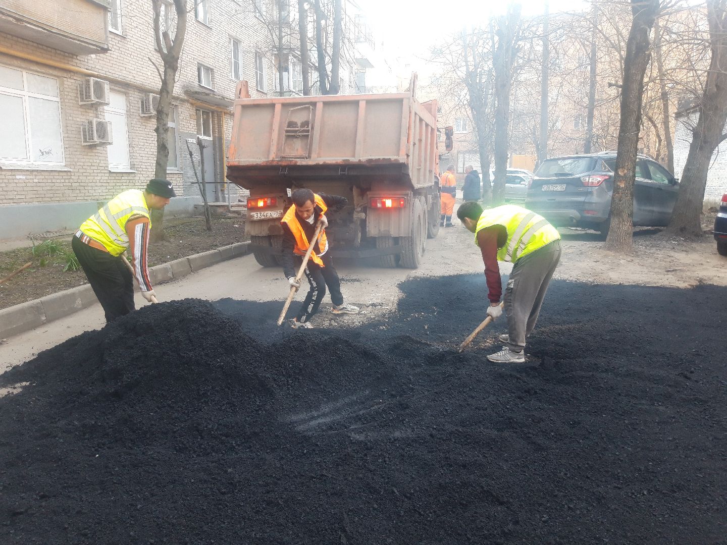 ямочный ремонт, двор