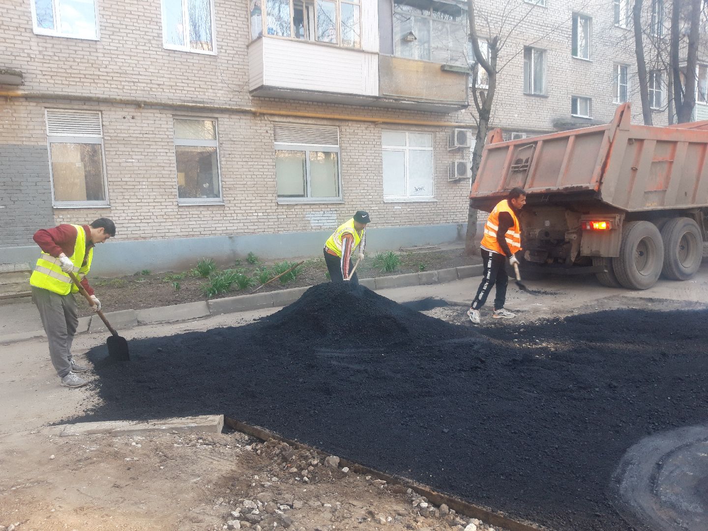 ямочный ремонт, двор