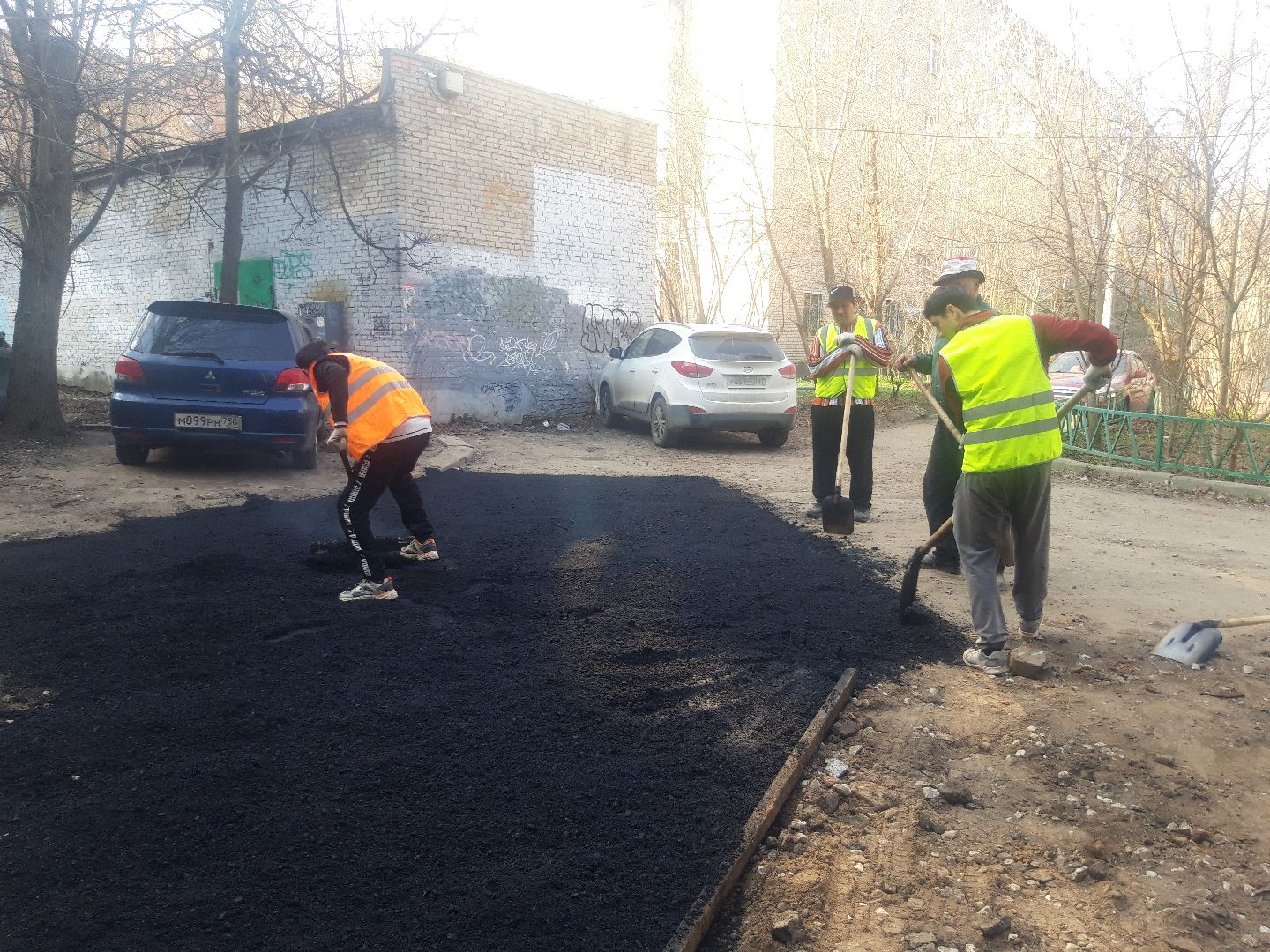 ямочный ремонт, двор