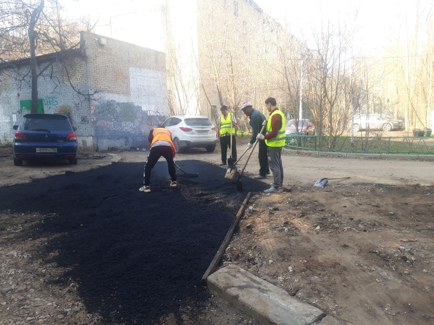 ямочный ремонт, двор