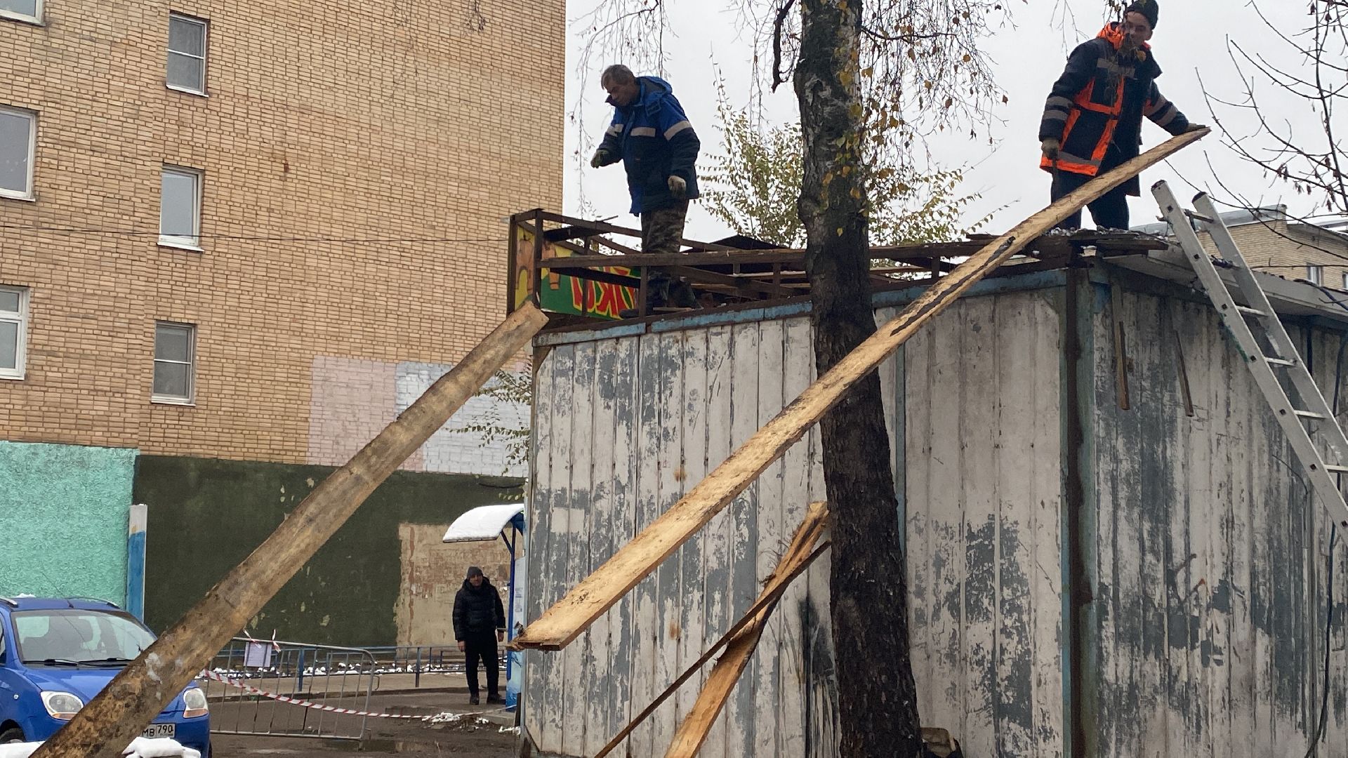 Демонтаж, Магазин, Истра, снос здания, вертикалки,