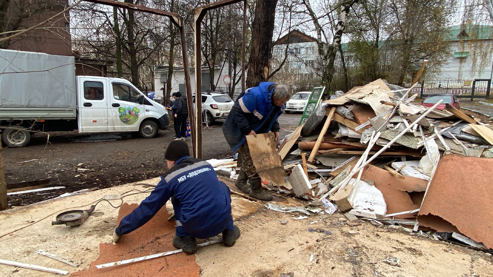 Демонтаж, Магазин, Истра, снос здания, вертикалки,