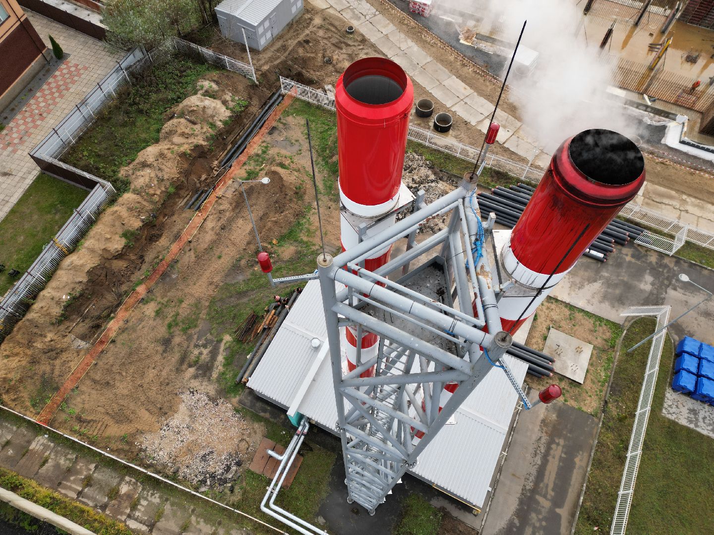 котельная, видео с коптера, ногинск, строительство,