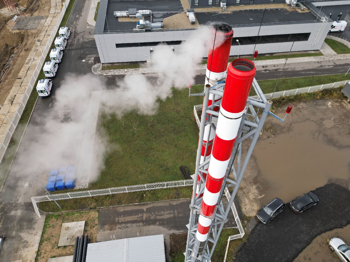 котельная, видео с коптера, ногинск, строительство,