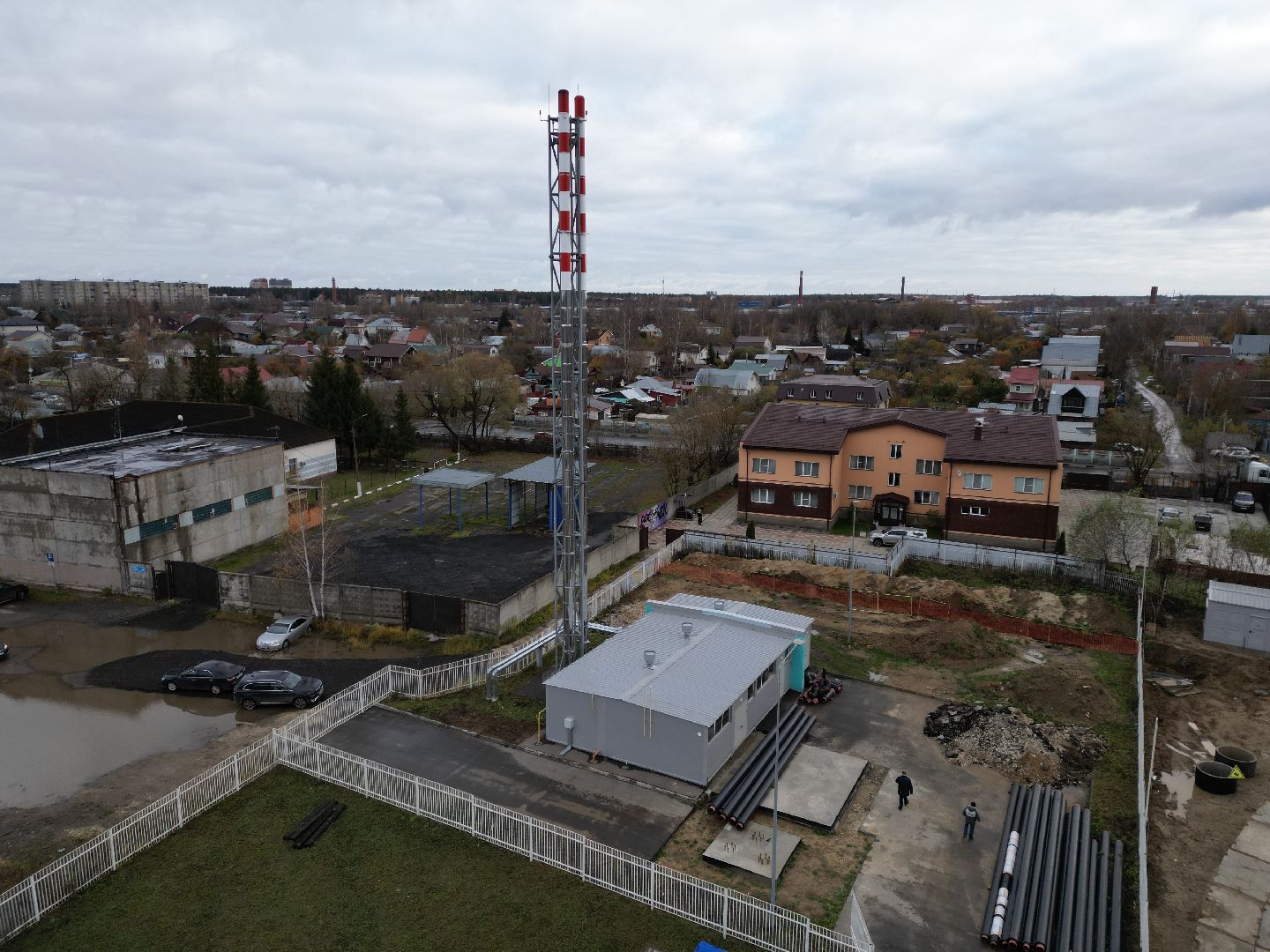 котельная, видео с коптера, ногинск, строительство,