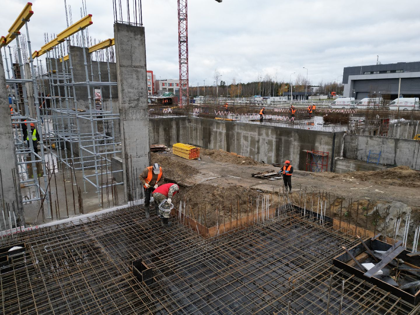видео с коптера, ногинск, строительство, поликлиника,