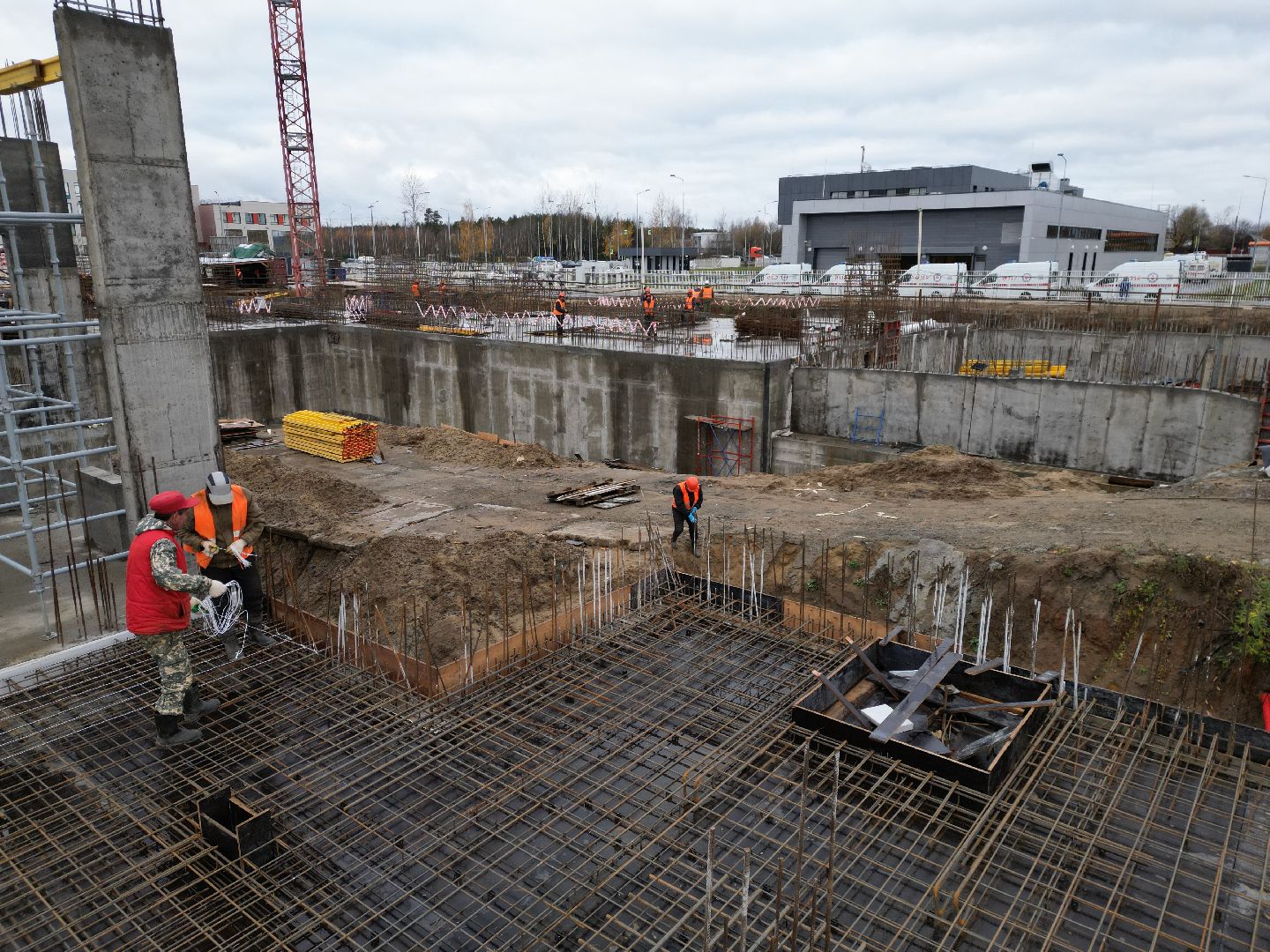 видео с коптера, ногинск, строительство, поликлиника,