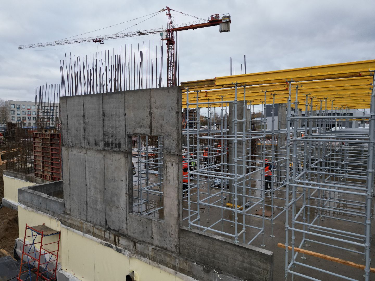 видео с коптера, ногинск, строительство, поликлиника,