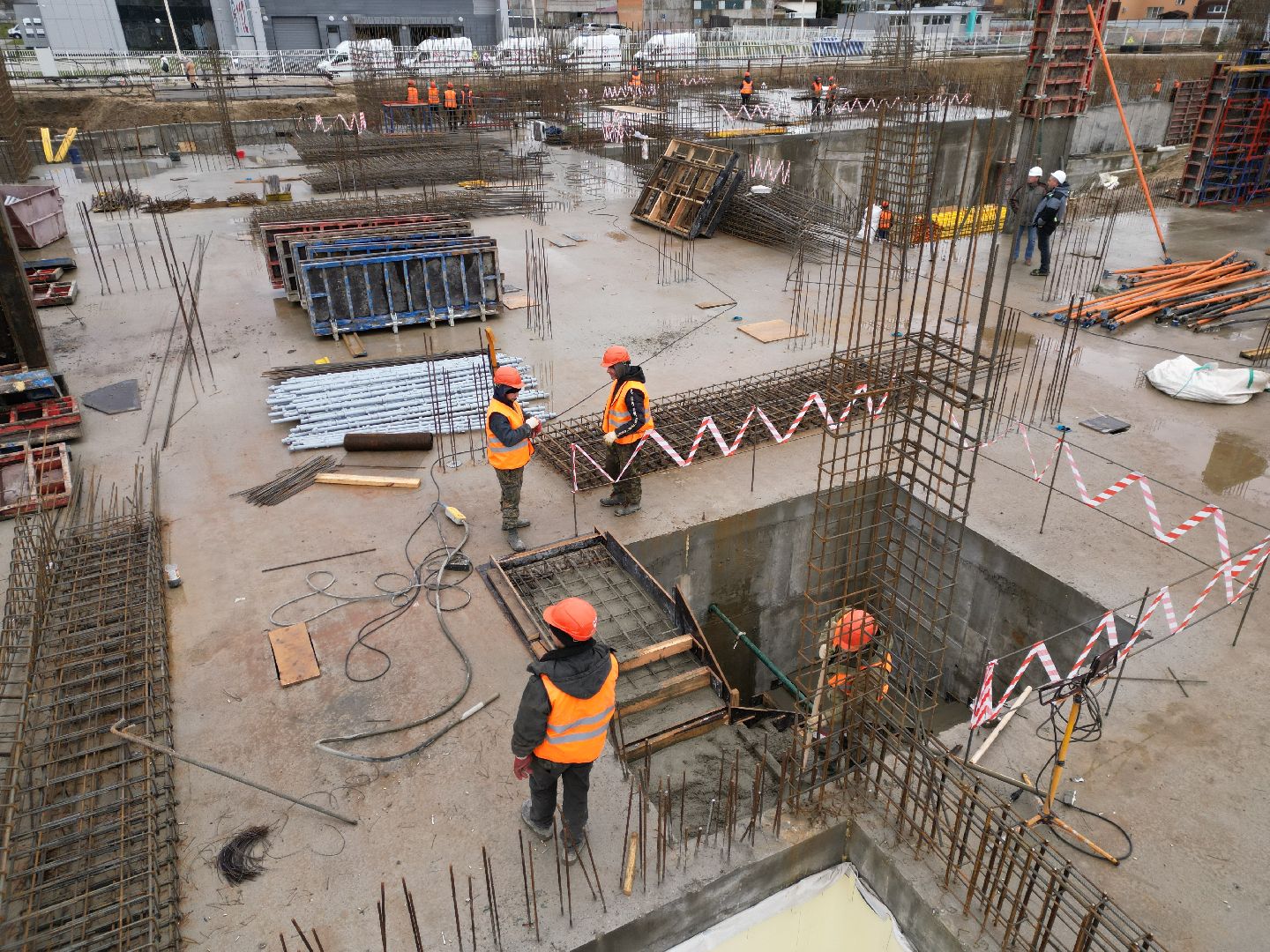 видео с коптера, ногинск, строительство, поликлиника,