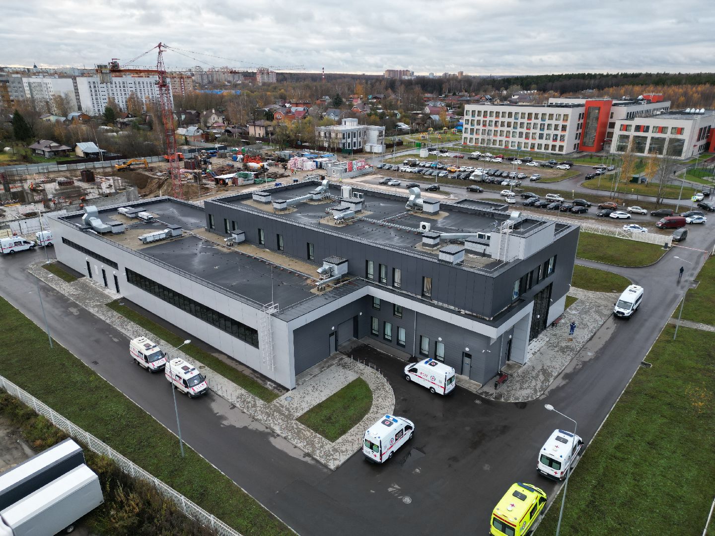 видео с коптера, медицина, строительство, ногинск,