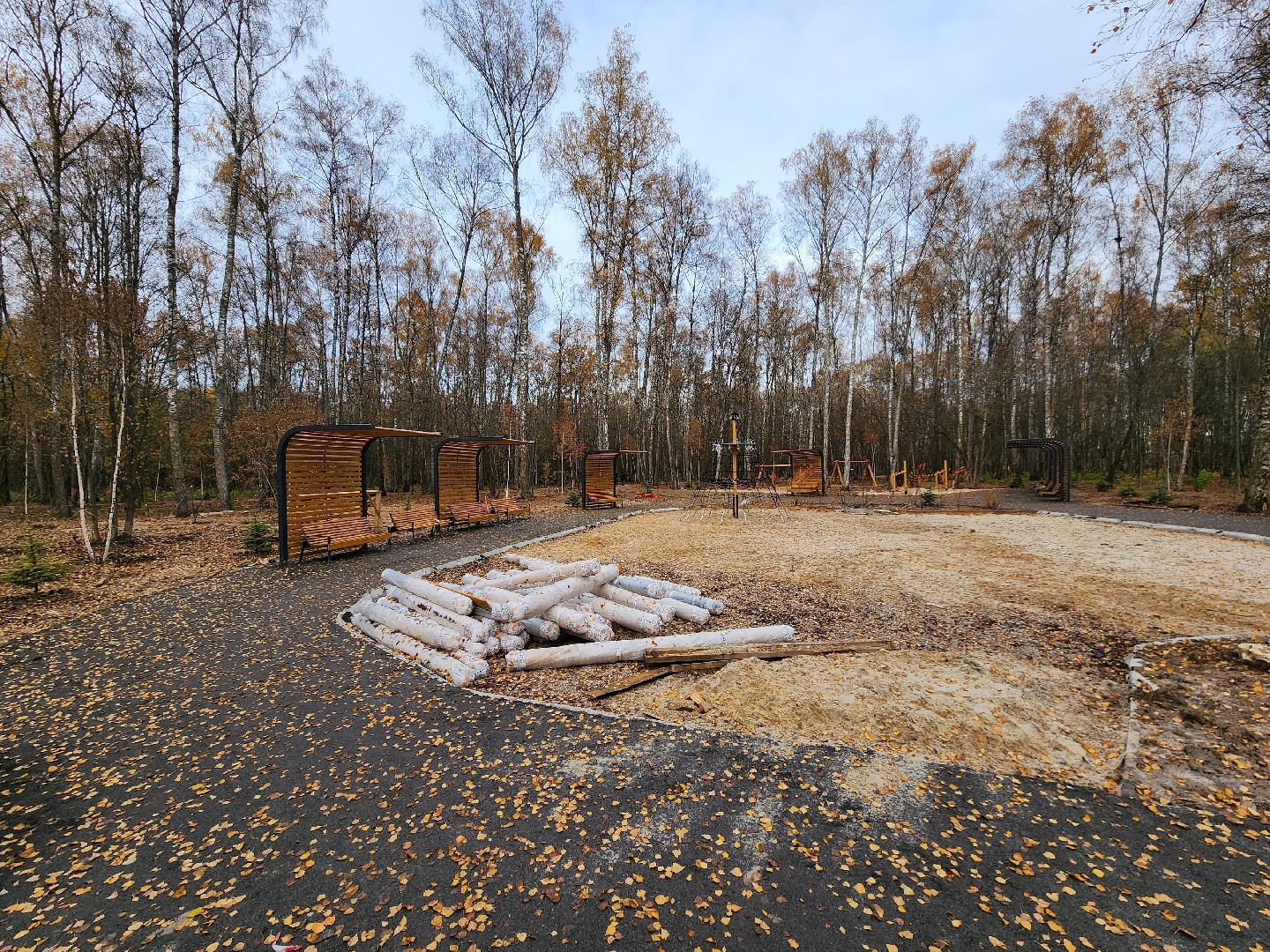 Чехов, микрорайон Губернский, лесопарк, лесопарковая зона отдыха, строительство, благоустройство, детские площадки, спортивные площадки, зоны отдыха, региональная программа Парки в лесу, вертикалки,