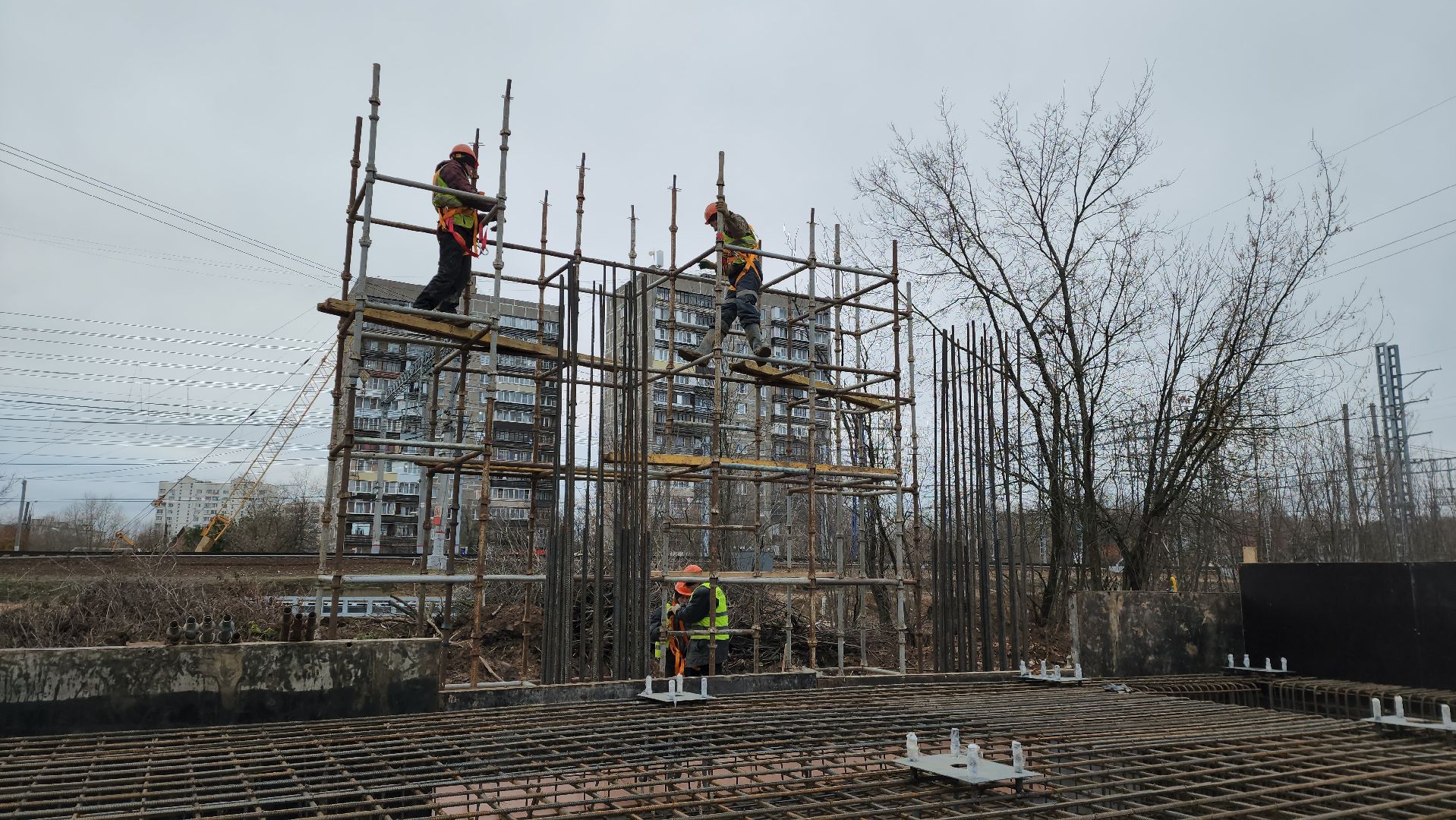 наземный переход, Строительство, Лобня, вертикалки,